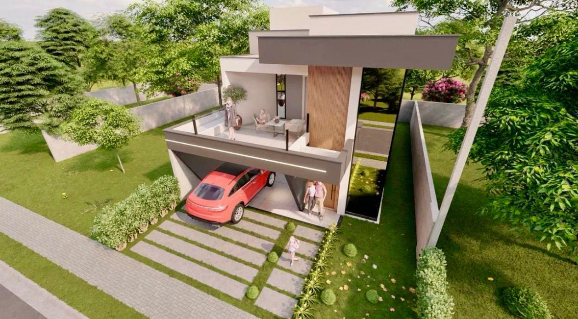 Casa Nova em construção, Duplex com 3 quartos sendo 2 suítes, medindo 150 m2 no CONDOMÍNIO ECOVILLE II EM CAJUPIRANGA.