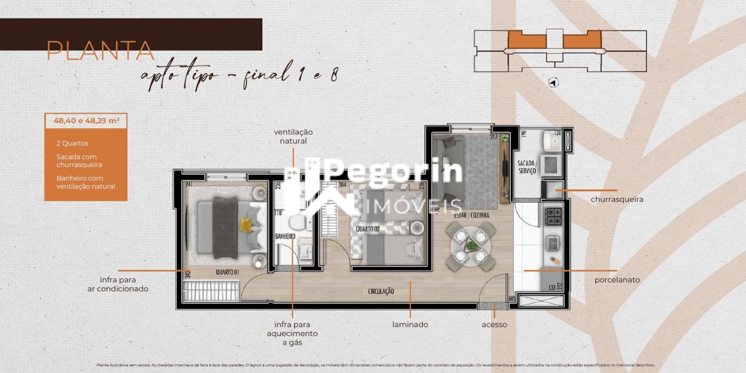 Apartamento, 2 quartos, 51 m² - Foto 42