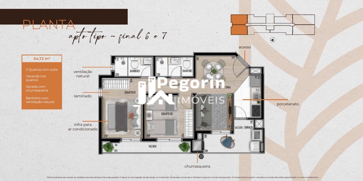 Apartamento, 2 quartos, 51 m² - Foto 44