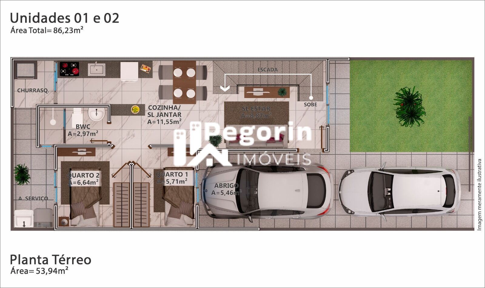 Casa, 3 quartos, 86 m² - Foto 2
