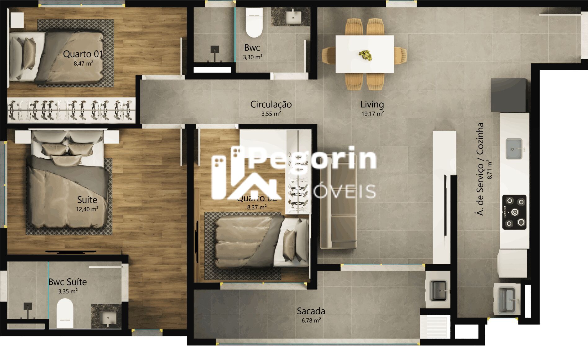 Apartamento, 2 quartos, 62 m² - Foto 13