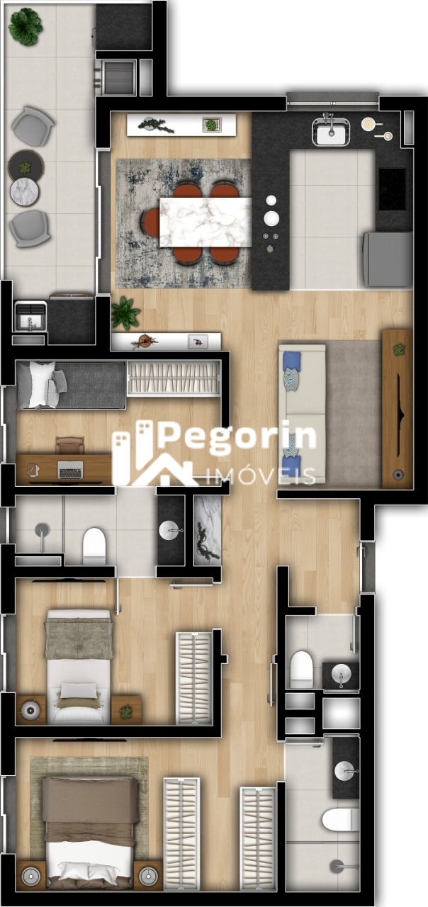 Apartamento, 3 quartos, 62 m² - Foto 33