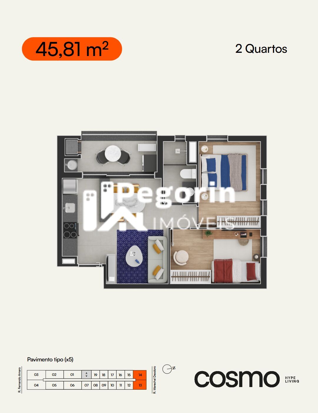 Apartamento, 2 quartos, 56 m² - Foto 7