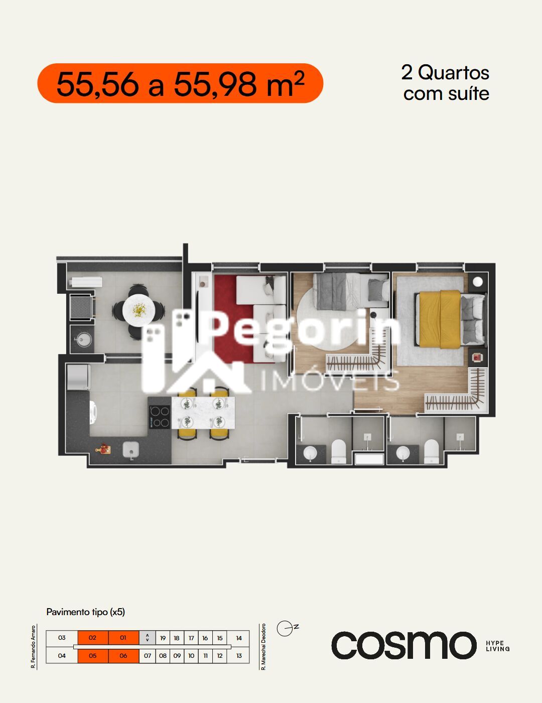Apartamento, 2 quartos, 56 m² - Foto 8