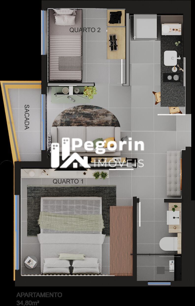 Apartamento, 2 quartos, 35 m² - Foto 37