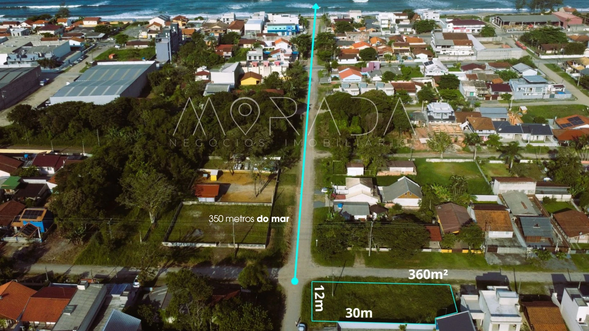 TERRENO DE ESQUINA A 350M DO MAR – SAI MIRIM