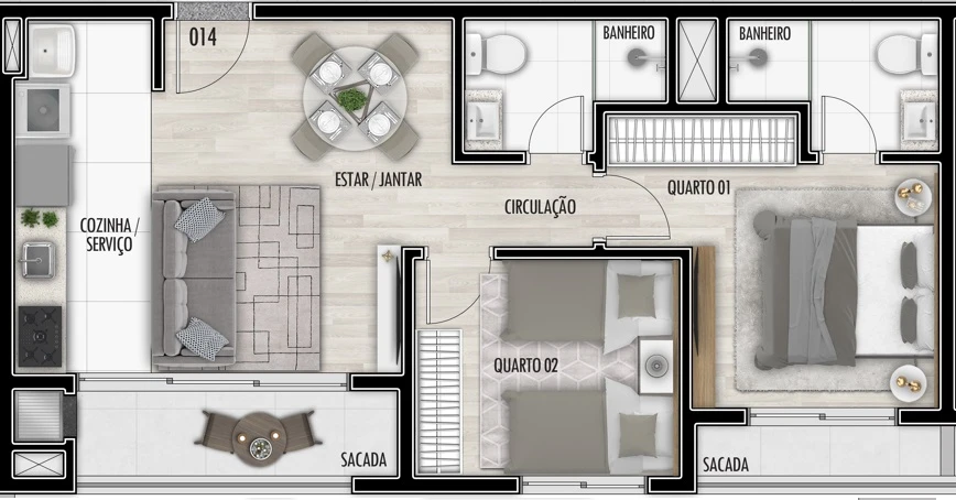 Apartamento, 3 quartos, 58 m² - Foto 20