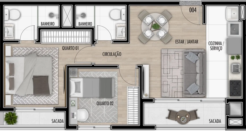 Apartamento, 3 quartos, 58 m² - Foto 18