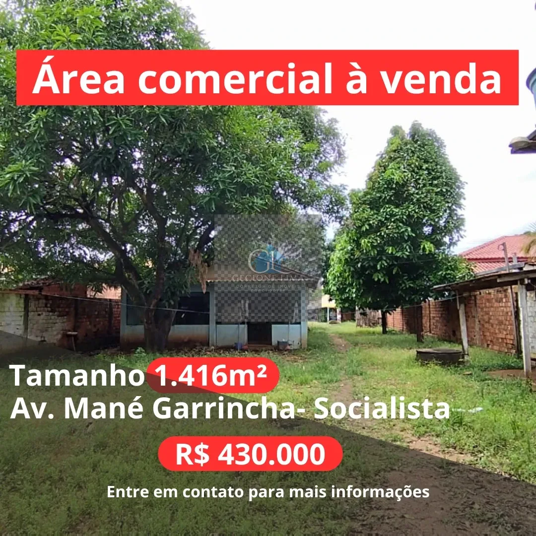 Terreno comercial de 1.500m2 na zona leste