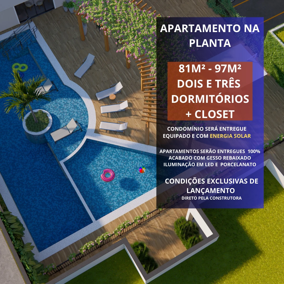 Apartamento na planta condomínio Lake Boulevard