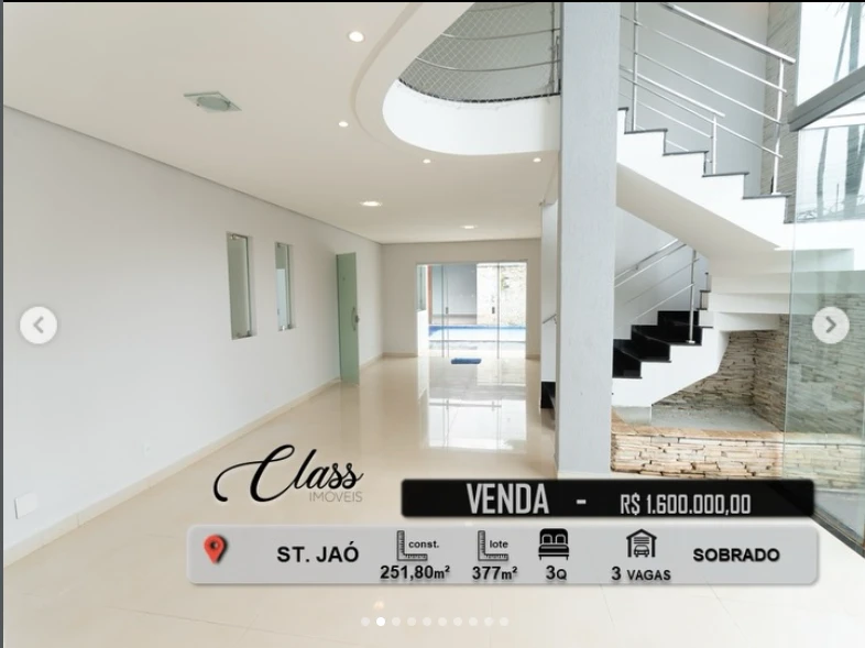 SOBRADO À VENDA – SETOR JAÓ | GOIÂNIA – GO
