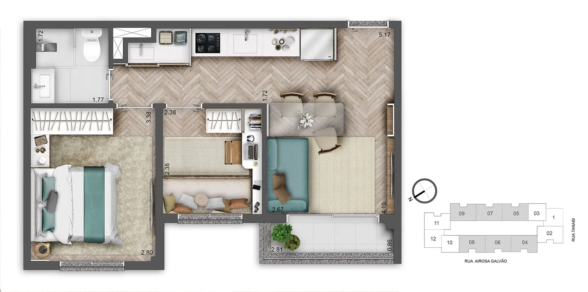 Excelente apartamento com 2 dormitórios sem vaga de garagem 