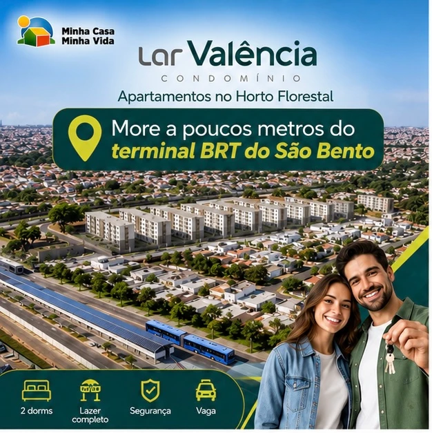 Apartamento na planta no Parque São Bento, zona norte de Sorocaba 