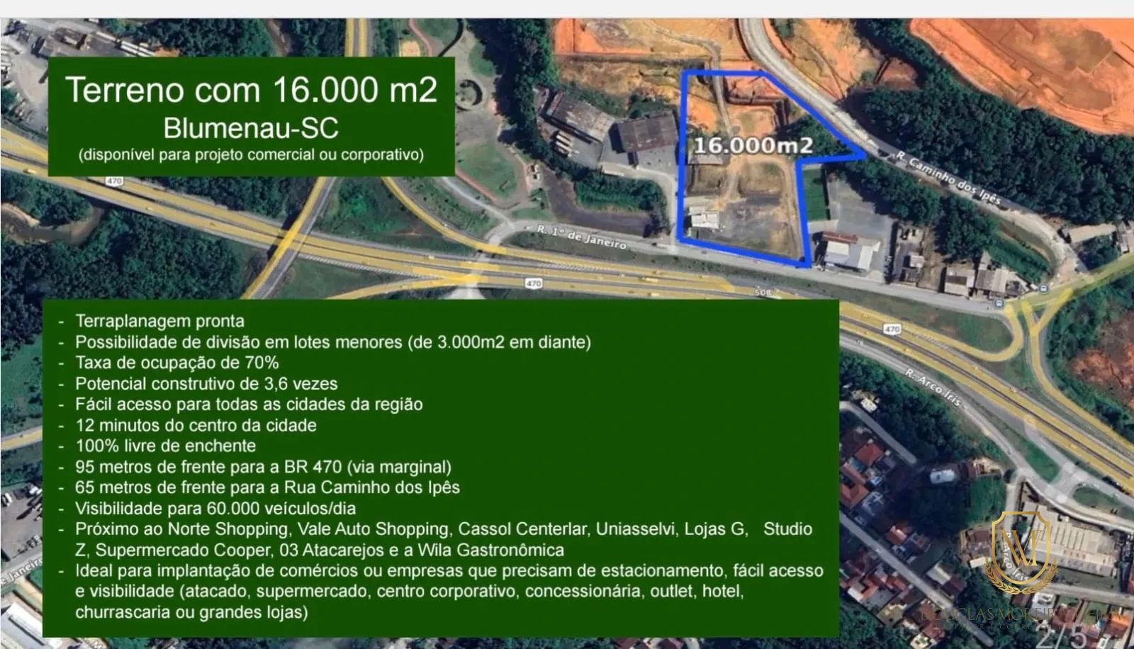 🏗️ ÁREA ESTRATÉGICA PARA EMPREENDIMENTO – BLUMENAU/SC
