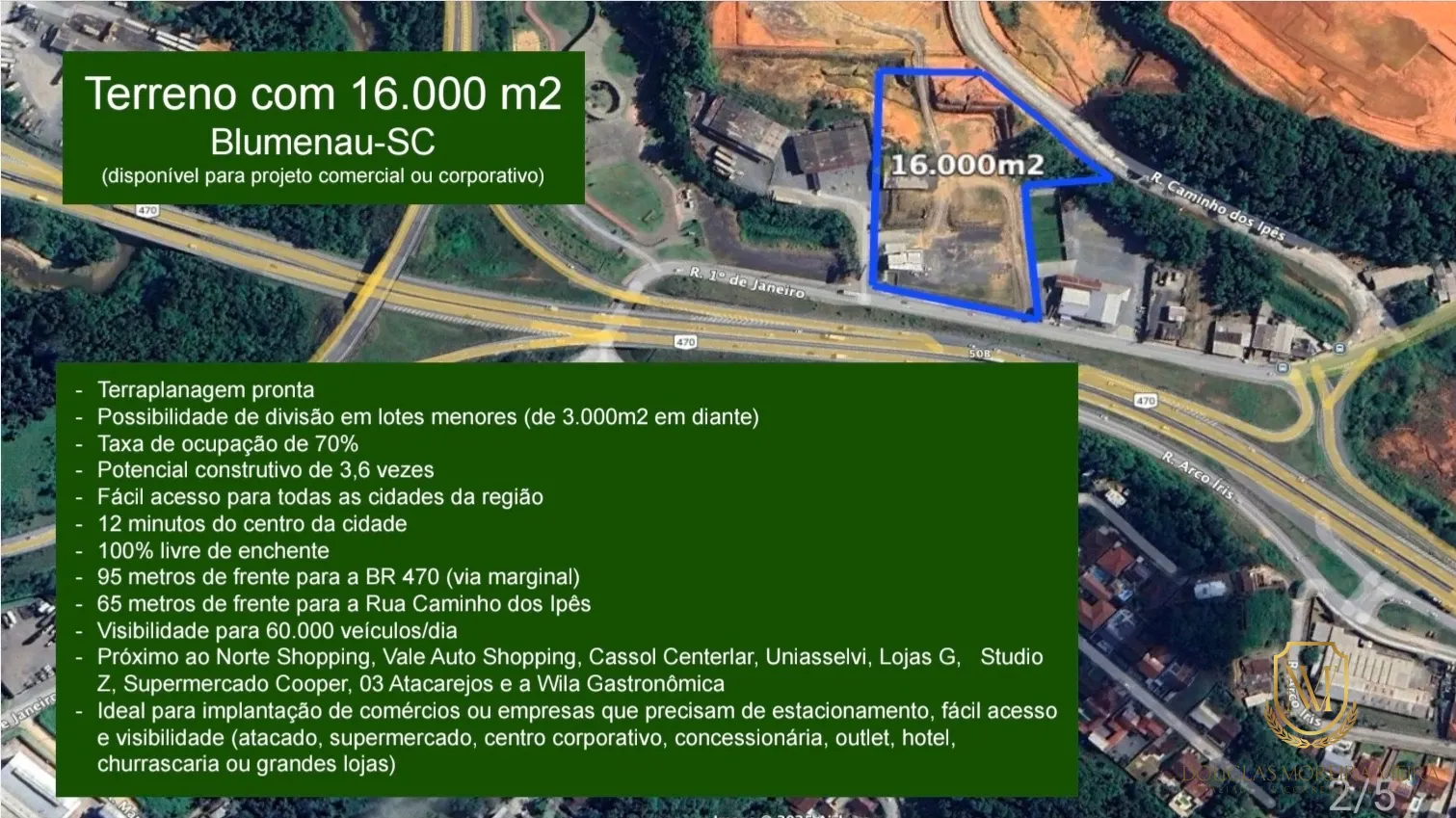 🏗️ ÁREA ESTRATÉGICA PARA EMPREENDIMENTO – BLUMENAU/SC