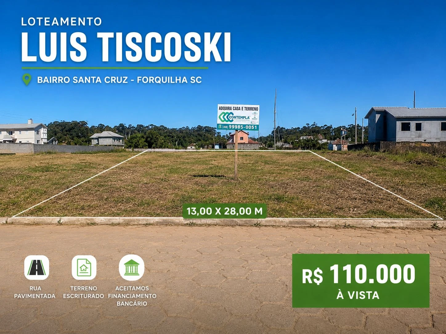 TERRENO Á VENDA - BAIRRO SANTA CRUZ