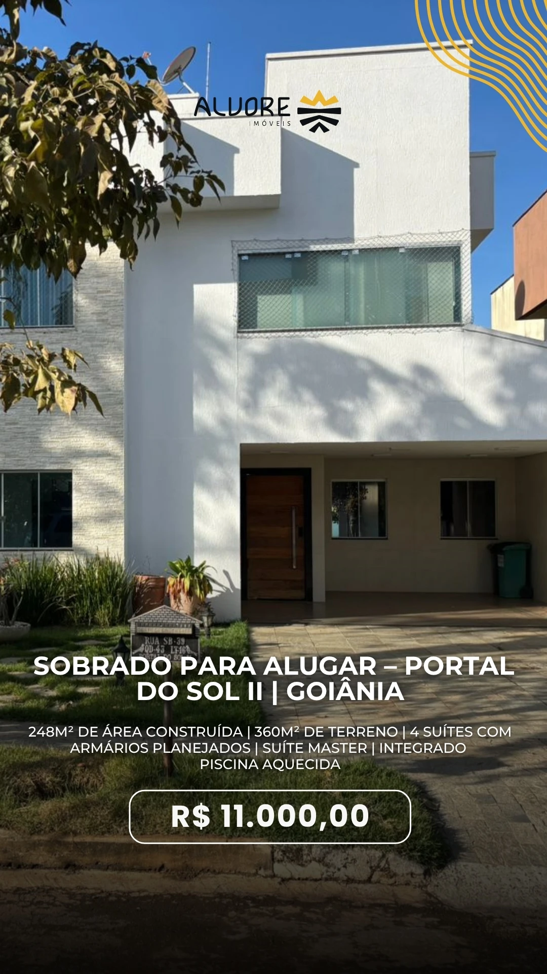 Sobrado para alugar – Cond. Portal do Sol II - Goiânia