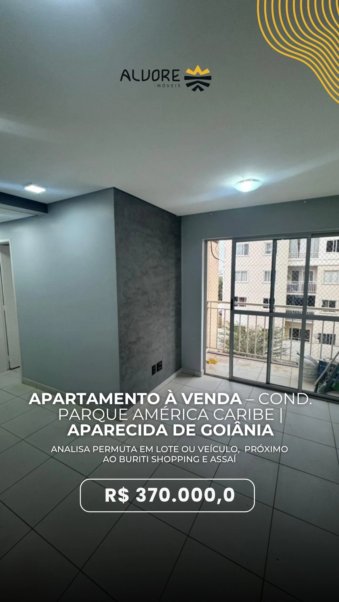 Apartamento à venda – Cond. Parque América Caribe - Aparecida de Goiânia