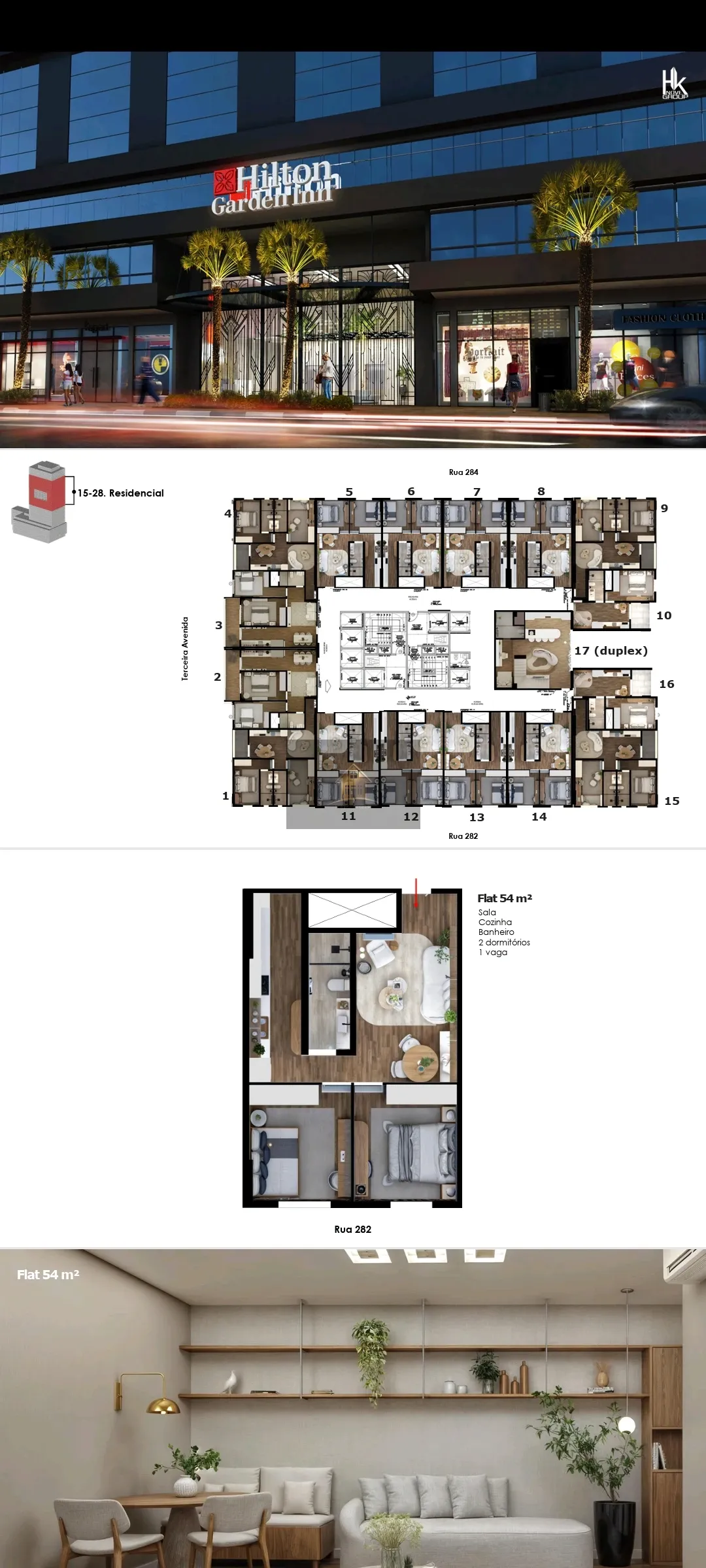 Flat a venda em Itapema, no Hilton in Garden, oportunidade!