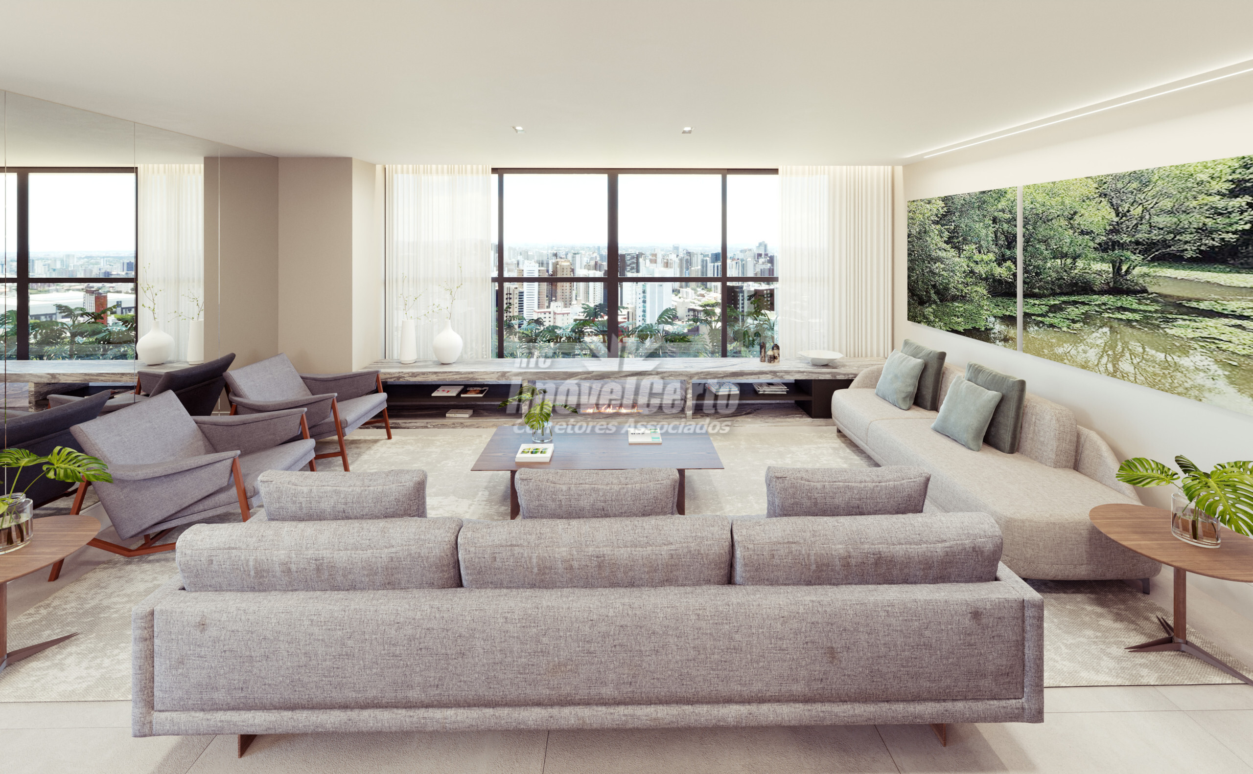Apartamento com 3 Suítes, condomínio Clube no Água