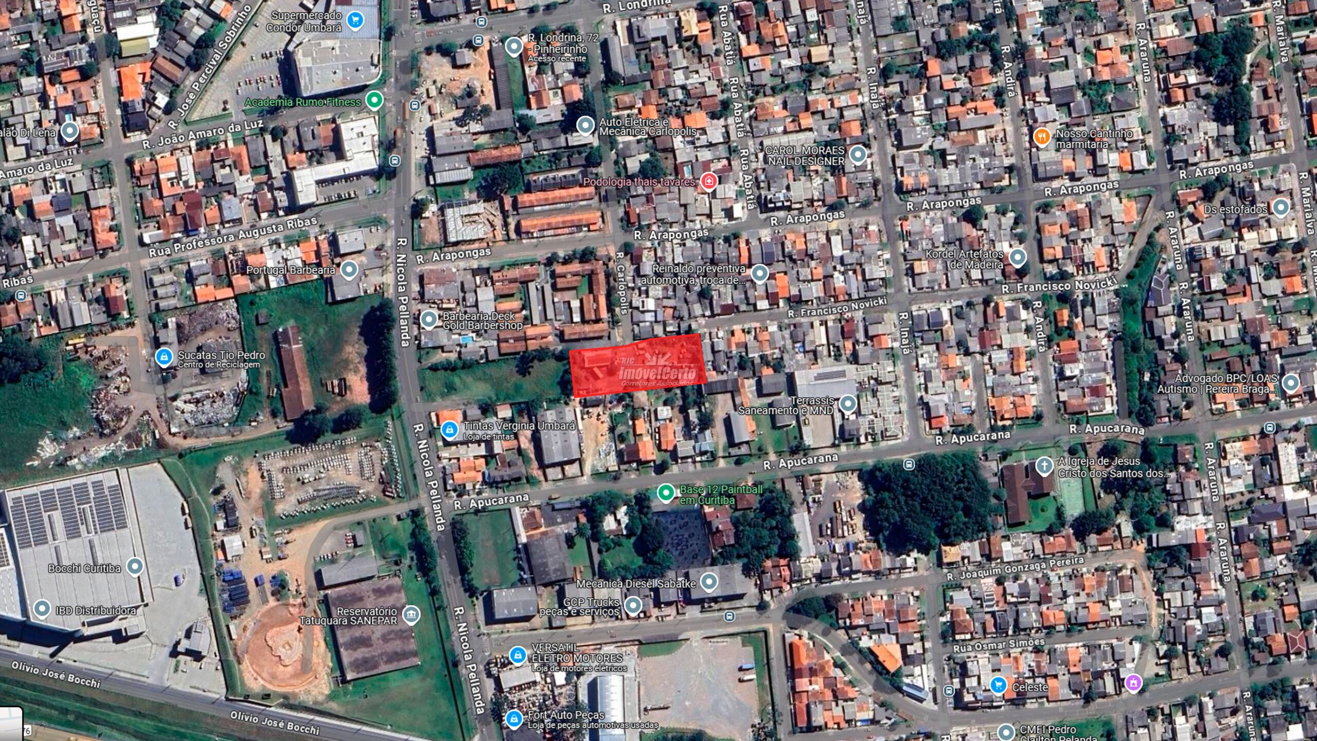 Terreno plano com 3025 m² no bairro Pinheirinho em
