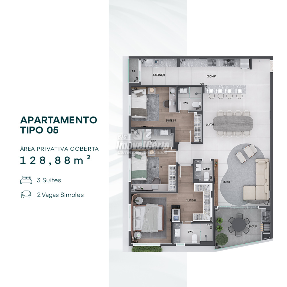 Apartamento com vaga de garagem e condomínio comp