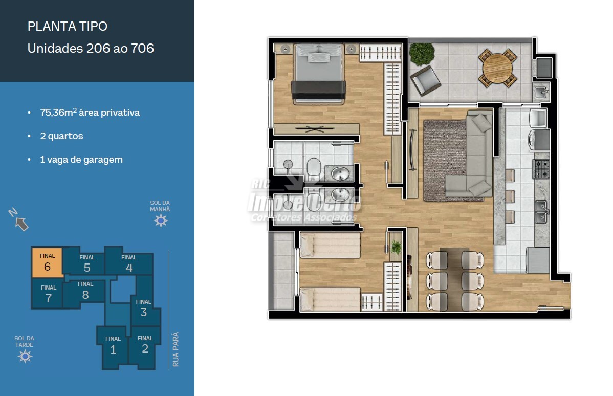 Pronto para Morar, Apartamento Garden 73m²Útil, no