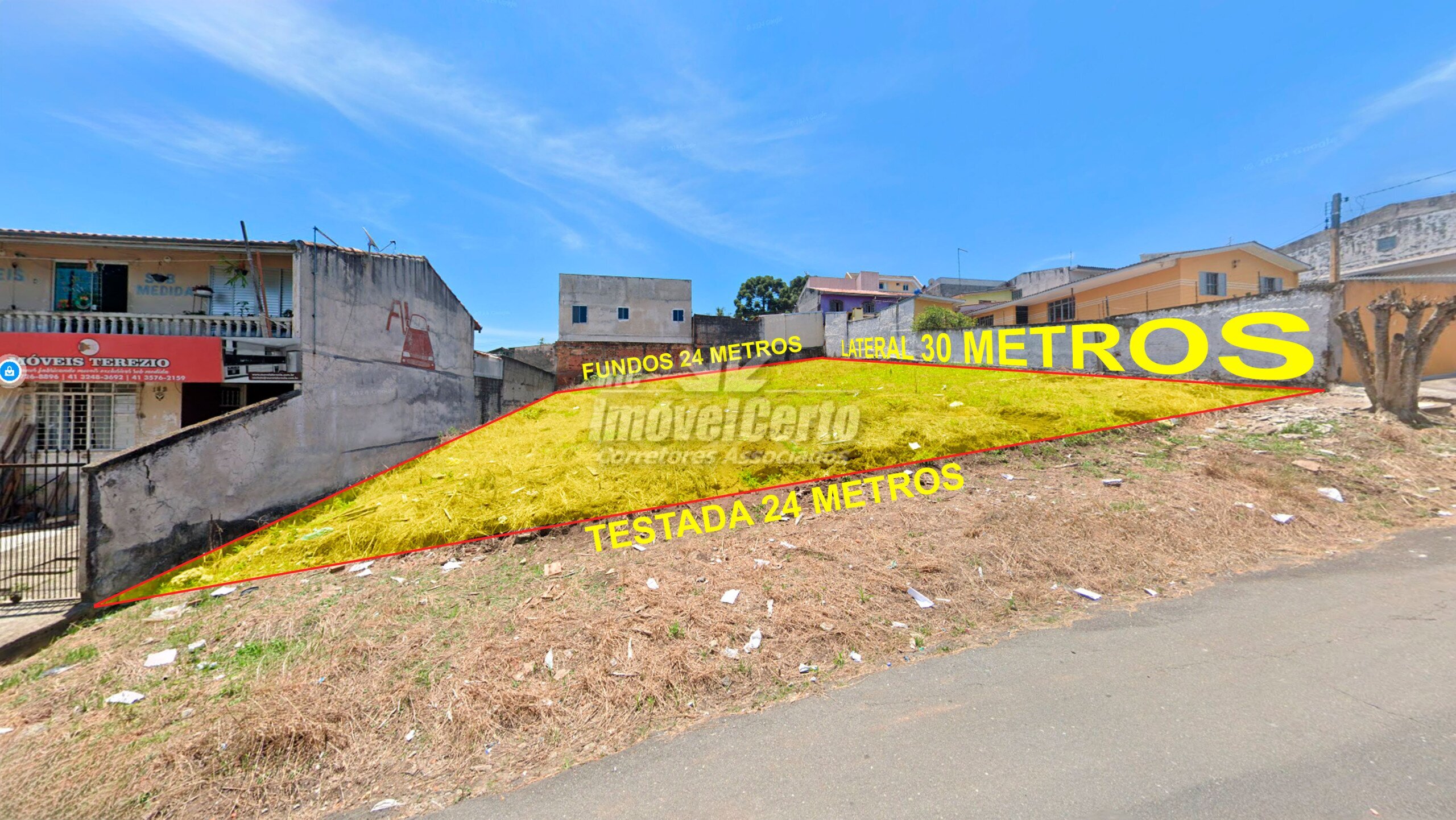 Terreno de 720 m² com testada de 24 metros no Pinh