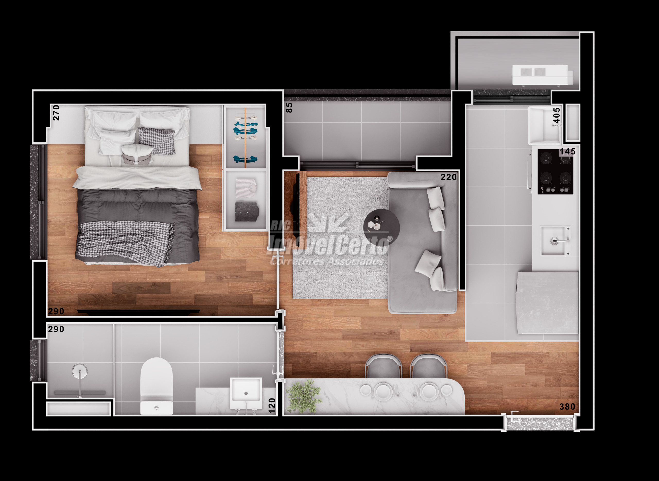 Apartamento com 60,11m² Útil - Portão/Curitiba Con