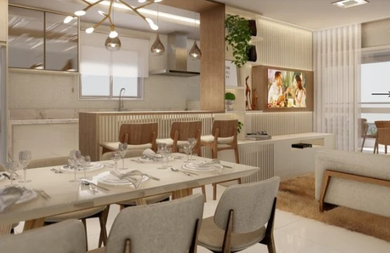 Apartamento 3 Dormitórios 1 suite e lazer em Pitangueiras, Guarujá — Lançamento, Entrega Jun/2026