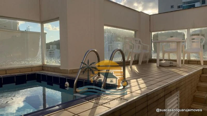 Cobertura Duplex 3 dormitorios nas Pitangueiras, Guarujá — Piscina Privativa e Área Gourmet