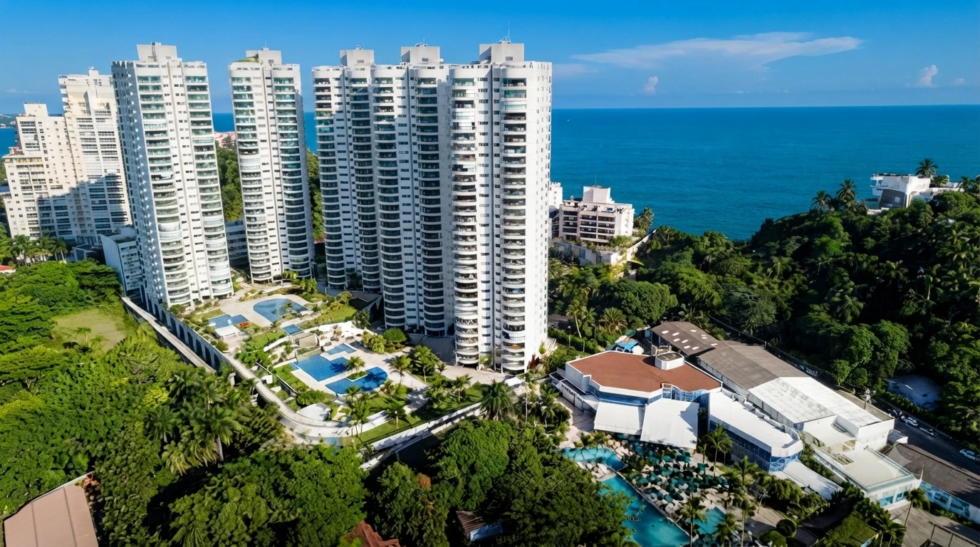 Apartamento à Venda no Condomínio Tortugas Guarujá — 4 Suítes Frente Mar