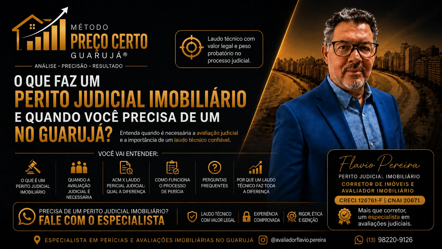 Perito Judicial Imobiliário no Guarujá — Avaliação Técnica