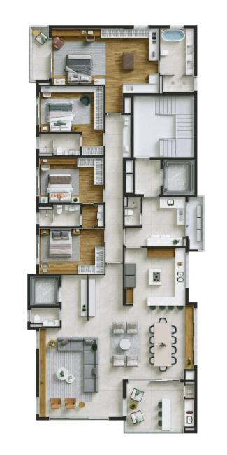 Apartamento à venda, 287 m² por R$ 6.900.000,00 - Batel - Curitiba/PR