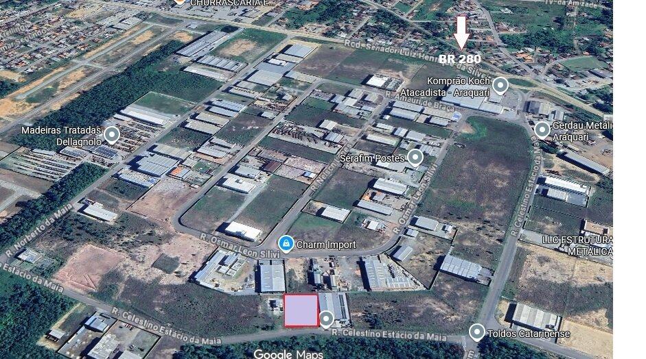 Terreno industrial em Araquari - Volta Redonda 2.017 m² de área exclusiva.