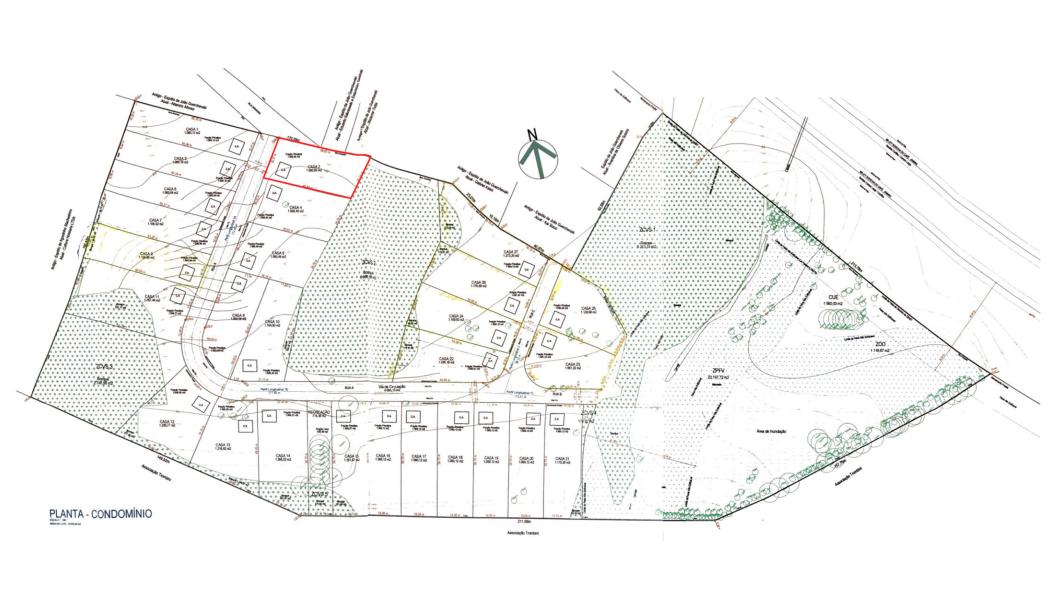 Terreno de 1060 m² em condomínio fechado para chácaras em Campo Largo