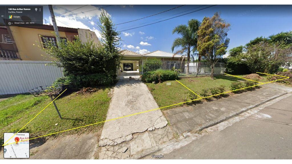 Três terrenos disponíveis para venda na Rua Arthur Ramos no Bairro Alto em Curitiba/PR
