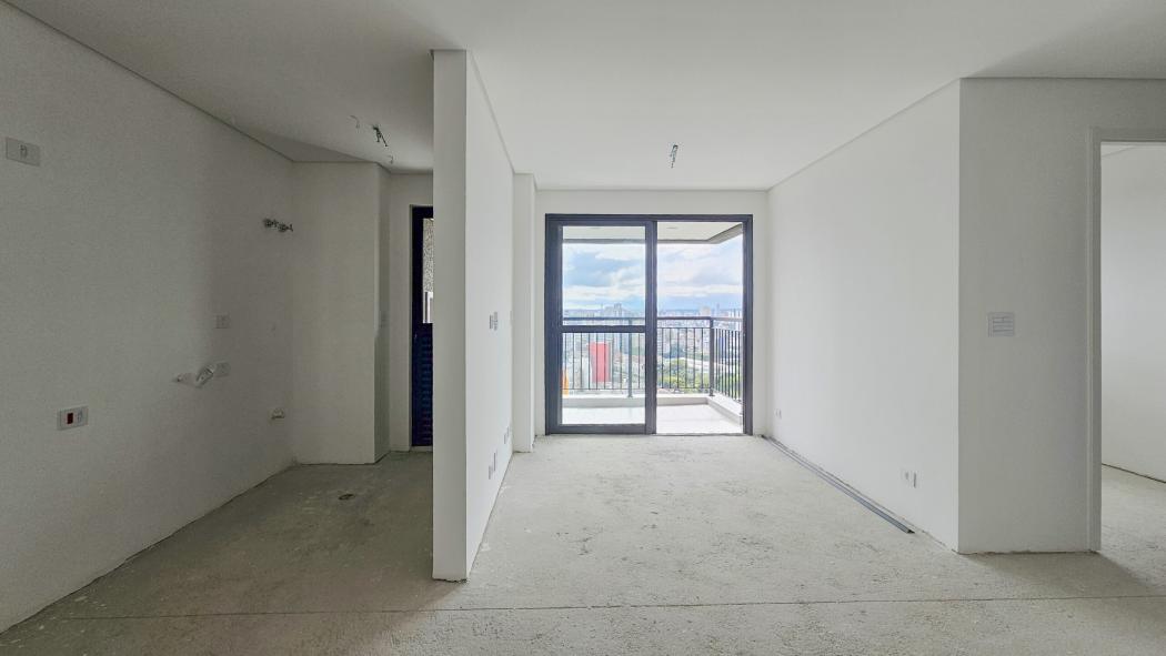 Apartamento 61 m² no 23º andar com 2 dormitorios sendo 1 suíte, vaga de garagem livre e sacada com churrasqueira