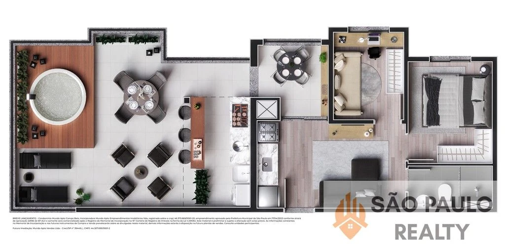 Apartamento 2 dorms 34 e 37m² com varanda e lazer completo no Campo Belo Zona Sul com opção HIS - Entrega: Maio de 2026