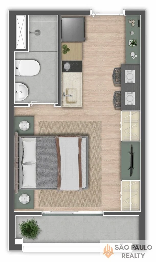Studio e 1 dormitório com varanda e lazer completo no Brooklin a 4 min do metrô com opção HIS e alto potencial de valorização - Entrega: Maio de 2028