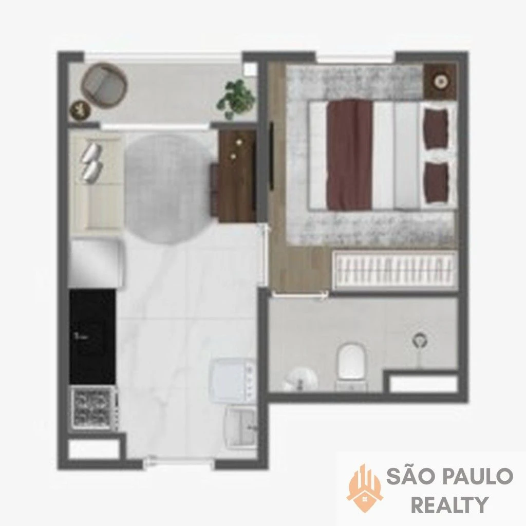 Studios, 1 e 2 dorms 18 a 37m² com varanda e rooftop na Conceição a 3 min do metrô com lazer completo e opção HIS - Entrega: Agosto de 2028