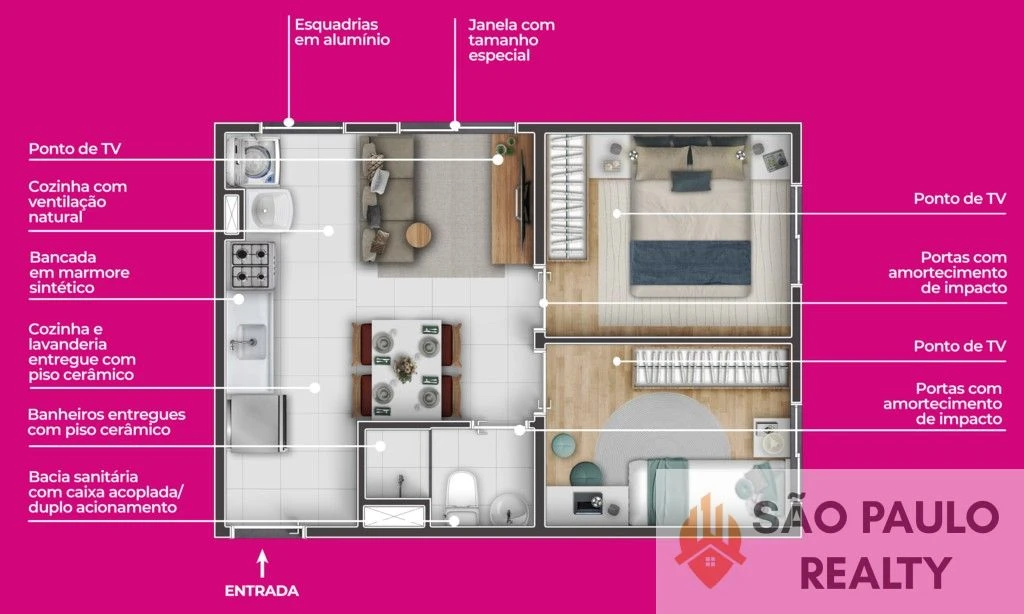 Apartamento 2 dormitórios 32 m² com vaga próximo à Estação Guaianases - Zona Leste SP | Zen Residence 2027