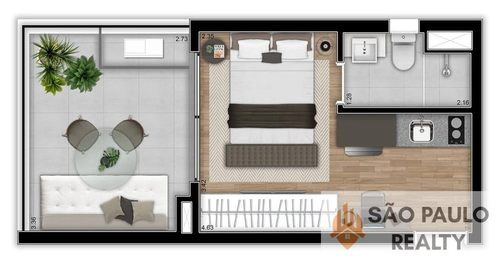 Studio pronto para morar no Alto da Boa Vista de 22 a 33m² a 3 min do Metrô Adolfo Pinheiro com lazer completo