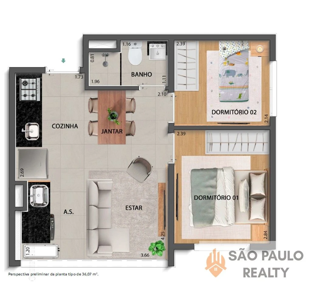 Apartamentos 2 dormitórios 28 a 55,66 m² com lazer completo - M² mais nobre de Santana, ideal para morar ou investir - Entrega: Maio de 2028
