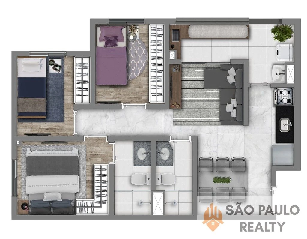 Apartamentos 36 a 88 m² com 2 e 3 dormitórios, varanda, vaga e lazer de clube na Vila Maria, próximo ao Parque do Trote
