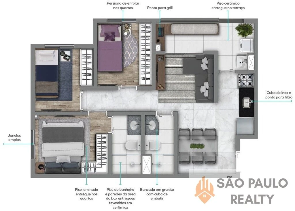 Apartamentos 33 a 61m² no Vivaz Prime Voluntários da Pátria, 2 a 3 dormitórios, lazer completo e metrô Portuguesa-Tietê a 2 minutos