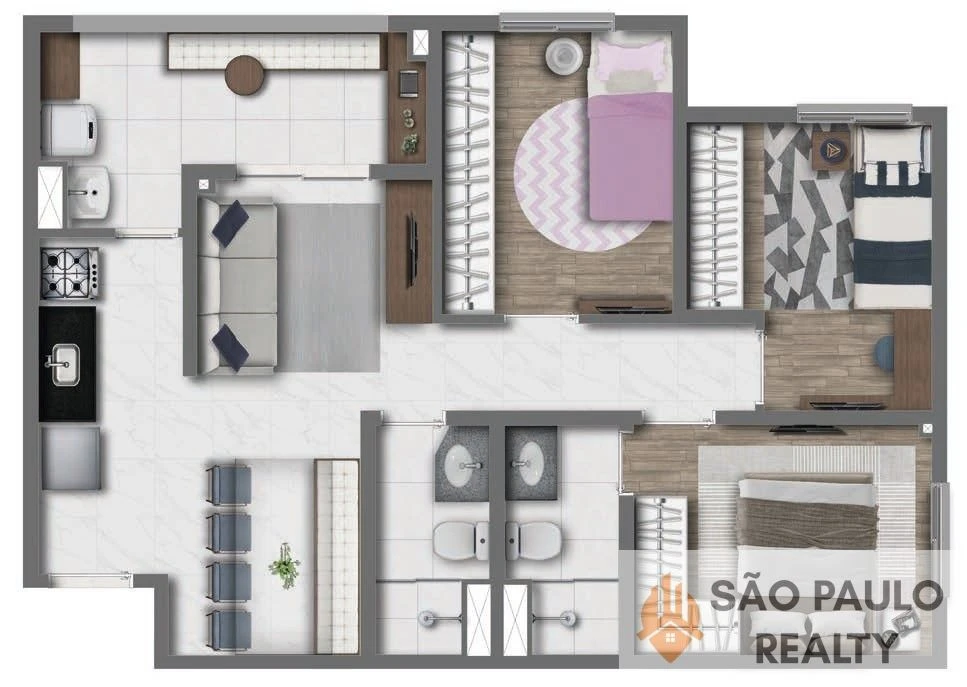 Apartamentos de 2 e 3 quartos de 60 a 78m² com suíte, vaga e varanda no Belenzinho entre duas estações de metrô