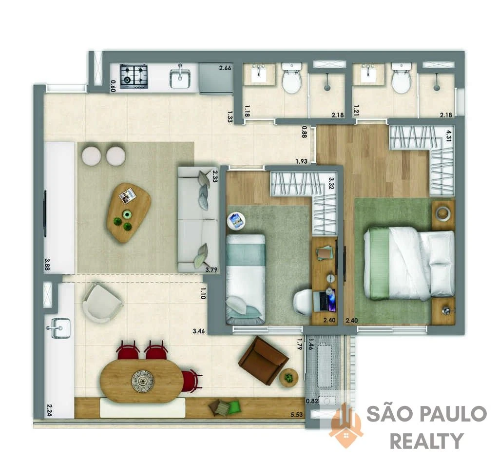 Apartamento Vila Mariana 2 Dorms 61 a 66m² com Suíte e Vaga | Lazer Completo em Localização Privilegiada - Pronto para Morar.