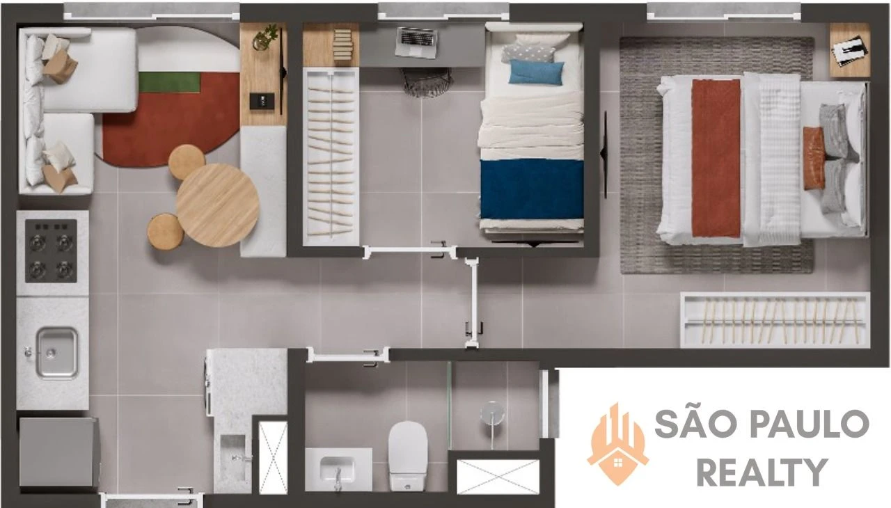 Ares Ipiranga by Brio | Apartamento 2 Dorm 31 a 32m² a 400m do Metrô Alto do Ipiranga - Entrega: Setembro/2026