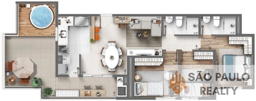 Apartamento 2 e 3 dormitórios na Freguesia do Ó 42 a 89m² com varanda e rooftop | Vista 553 | Próx. Metrô - PRONTO PARA MORAR!!!!